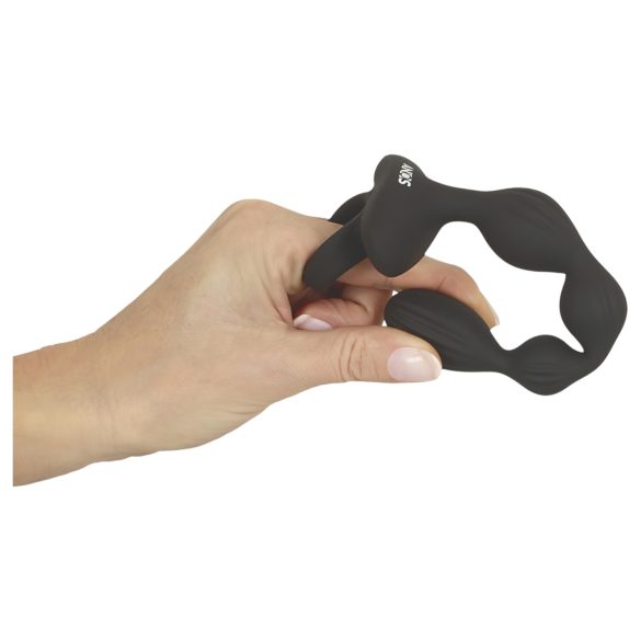 Anos - Vibrador anal con 2 motores y bolas móviles (negro)