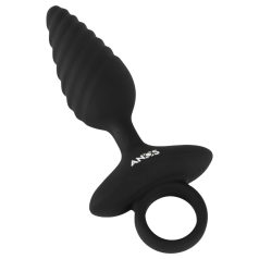 ANOS - plug anal vibrador acanalado (negro)