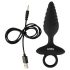 ANOS - plug anal vibrador acanalado (negro)