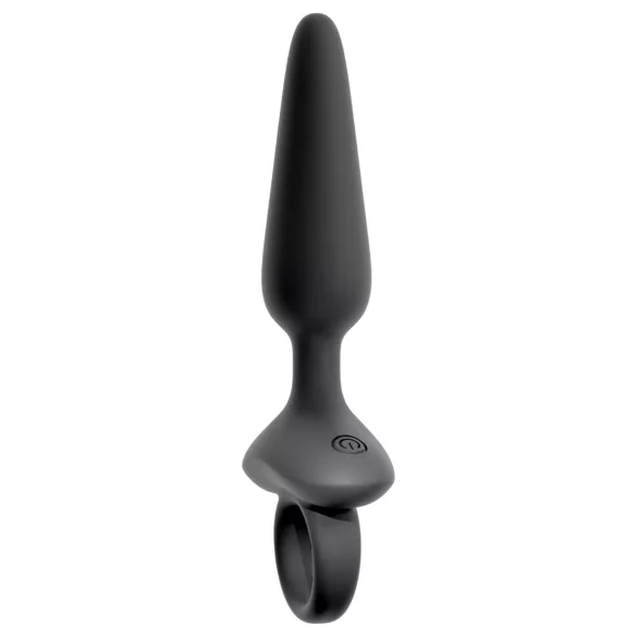 ANOS - plug anal vibrador con mango - silicona negra