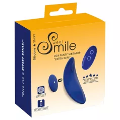   Smile - vibrador de bragas ultrafino y portátil con mando a distancia (azul)