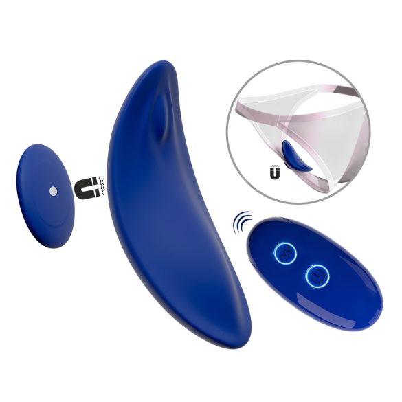 Smile - vibrador tipo braguita ultrafino con control remoto - azul