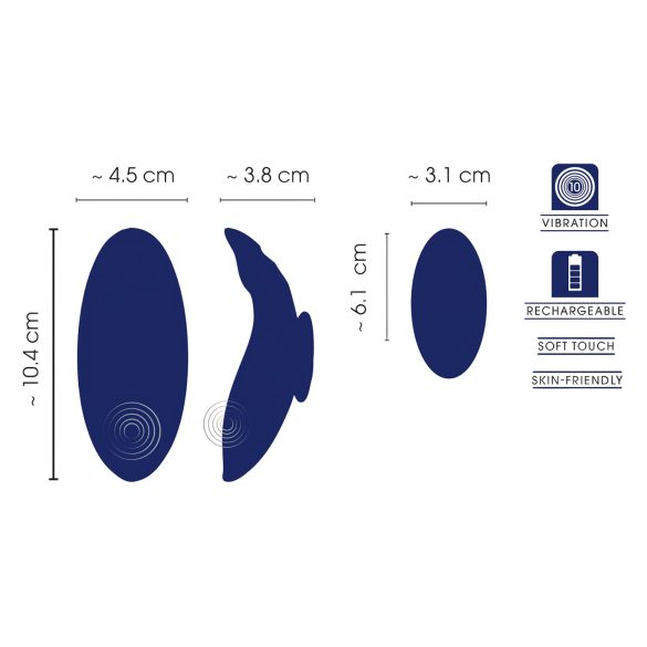 Smile - vibrador tipo braguita ultrafino con control remoto - azul