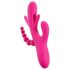 SONRISA - vibrador triple con lengüeta (rosa)