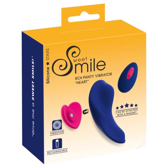 Smile - vibrador tipo braga con control remoto - silicona azul