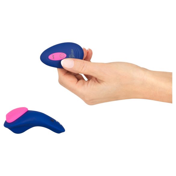 Smile - vibrador tipo braga con control remoto - silicona azul