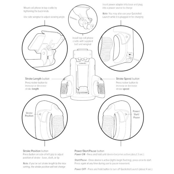 Fleshlight Quickshot Launch - adaptador para masturbador - negro