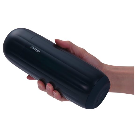 Svakom Sam Neo 2 - masturbador inteligente masculino - silicona negra blanca