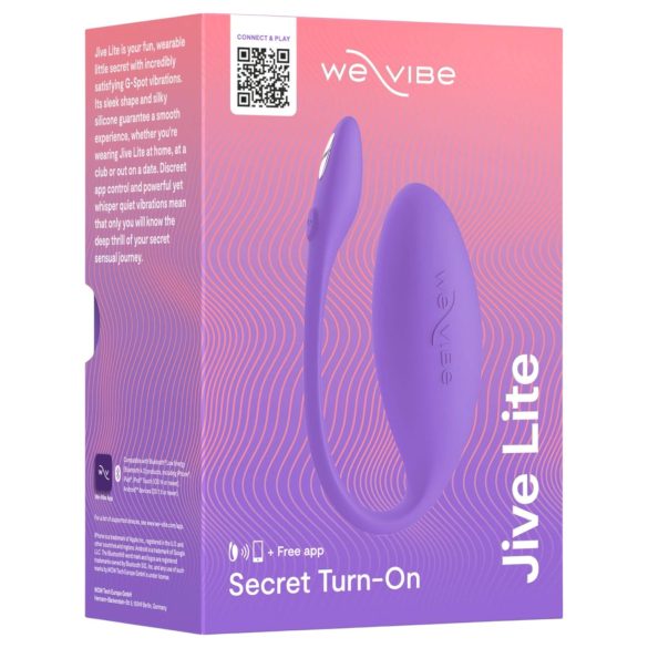 We-Vibe Jive Lite - huevo vibrador recargable inteligente - silicona lila