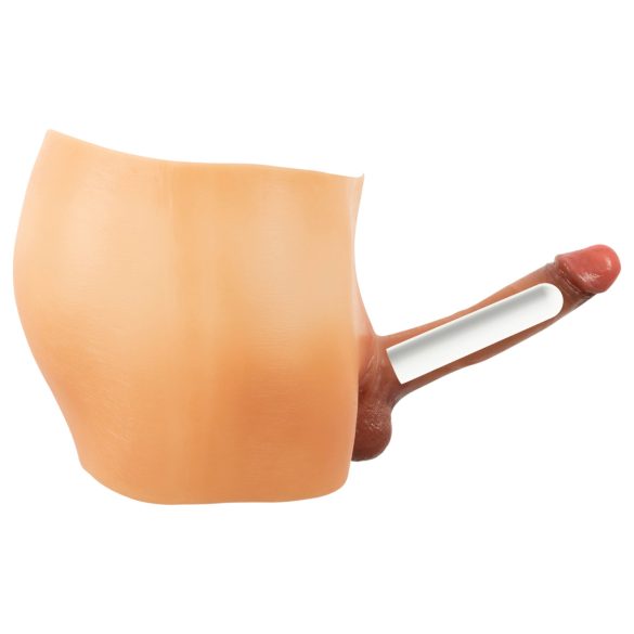 You2Toys - Pene realista vibrador - silicona color natural