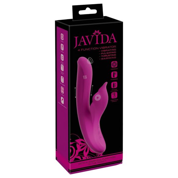 Javida - Vibrador estimulador punto G y clítoris 4 en 1 - silicona lila