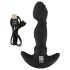 ANOS - Vibrador prostático con anillo móvil (negro)