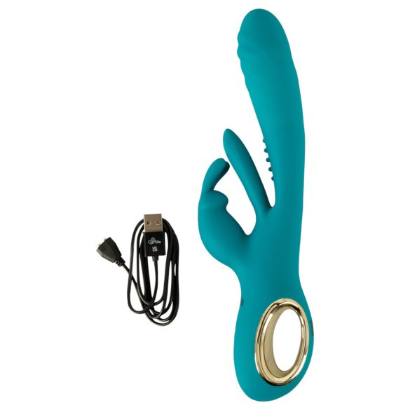 Smile - vibrador punto G y clítoris con función empuje - silicona verde