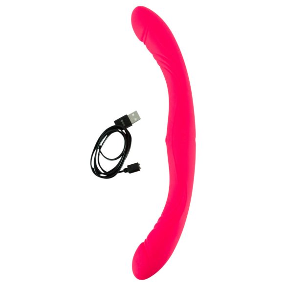 Couples Choice - vibrador doble punta - silicona rosa