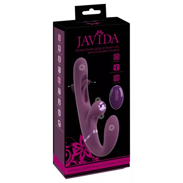 Javida - vibrador pareja recargable sin tirantes (lila)