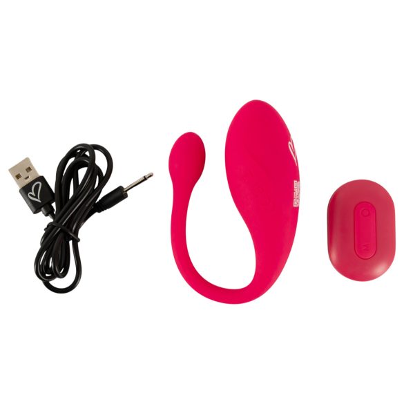 Beau Coeur Koral - huevo vibrador con control remoto - silicona rosa