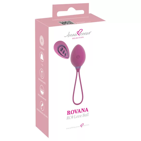 Beau Coeur Rovana - huevo vibrador control remoto - silicona lila
