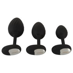 ANOS - Set de plugs anales vibratorios (negro)