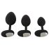 ANOS - Set de plugs anales vibratorios (negro)