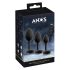 ANOS - Set de plugs anales vibratorios (negro)