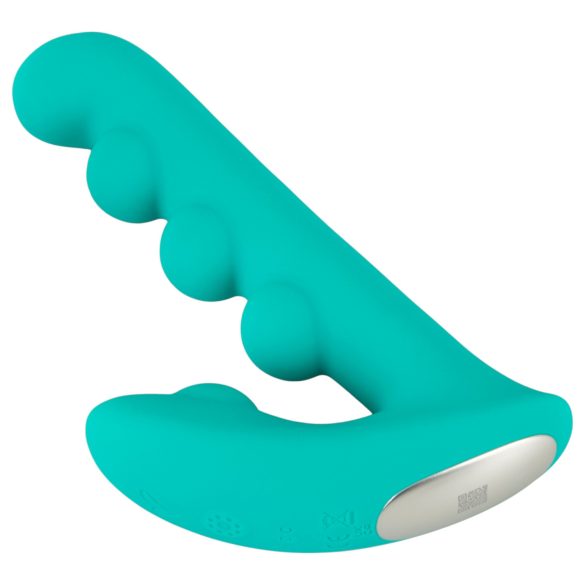 Beau Coeur Sylora - vibrador 2en1 con perlas (verde)
