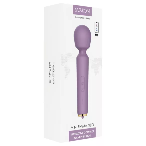 Svakom Mini Emma Neo - vibrador masajeador controlado por app (lila)