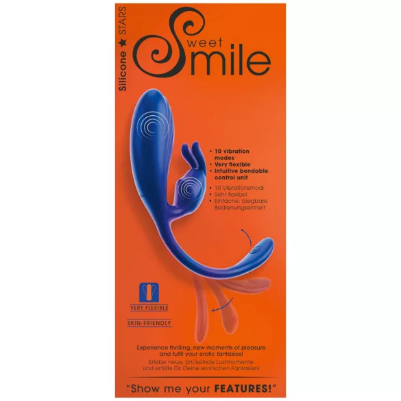 Smile - Vibrador punto G y clítoris - silicona - azul