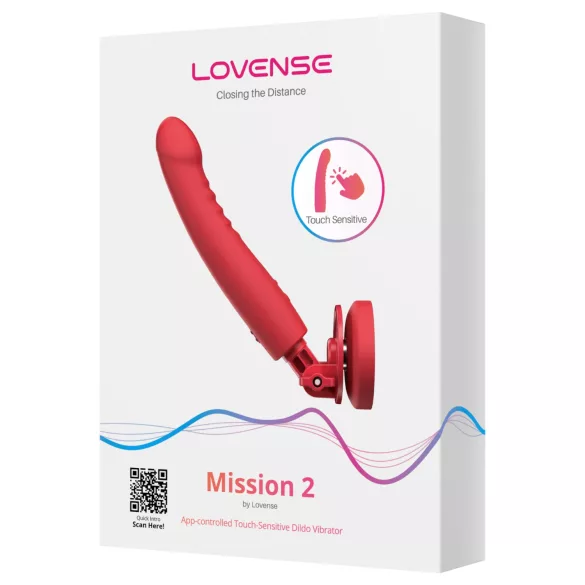 Lovense Mission 2 - vibrador inteligente con ventosa (rojo)
