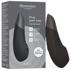   Womanizer Enhance 2en1 succionador de clítoris por ondas de aire + vibrador (negro)