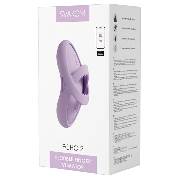 Svakom Echo 2 - vibrador para dedos inteligente - silicona rosa