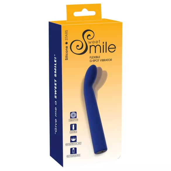 Smile - vibrador punto G curvado - silicona azul