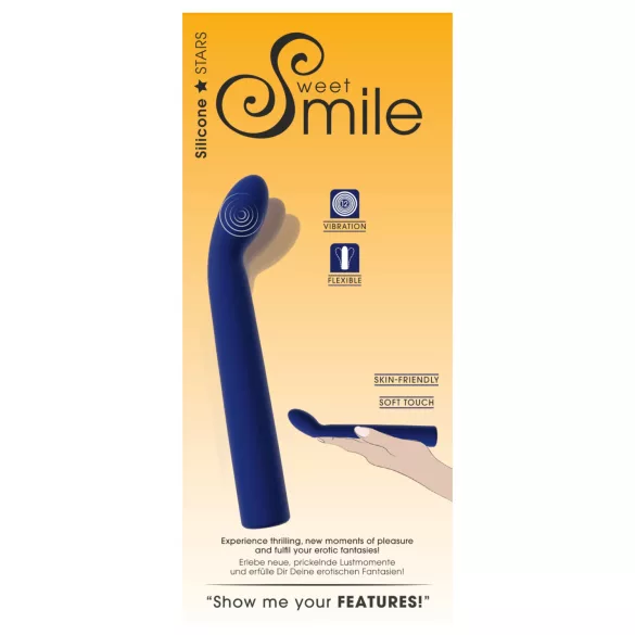 Smile - vibrador punto G curvado - silicona azul