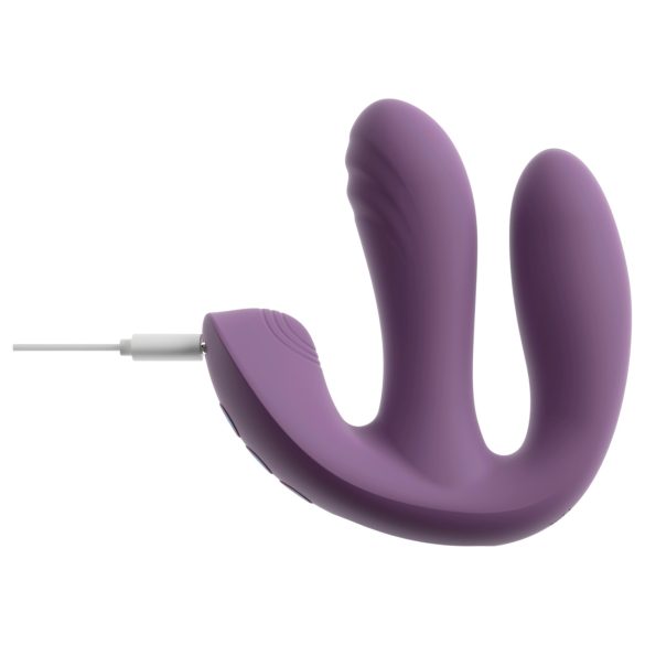 Beau Coeur Mireva - vibrador triple con mando - silicona lila