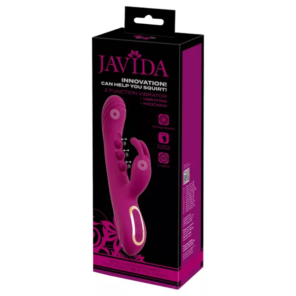 Javida - vibrador con bolas y brazo para clítoris - silicona lila