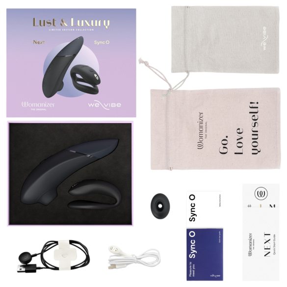 Womanizer Lust&Luxury - vibrador para clítoris y pareja - negro