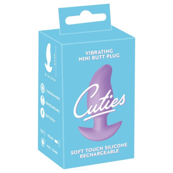 Cuties Mini - plug anal vibrador - silicona - lila