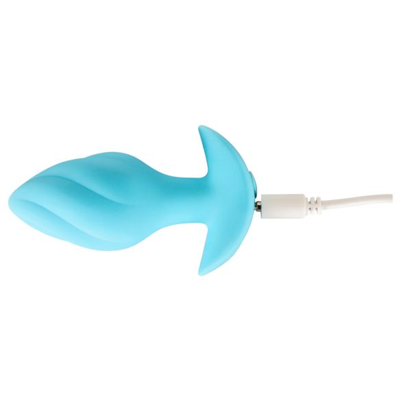 Cuties Mini - plug anal vibrador - silicona - azul