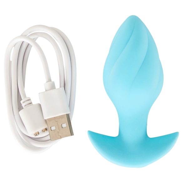 Cuties Mini - plug anal vibrador - silicona - azul