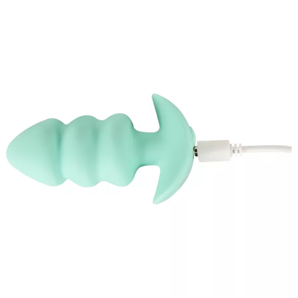 Cuties Mini - plug anal vibrador con esferas - silicona verde