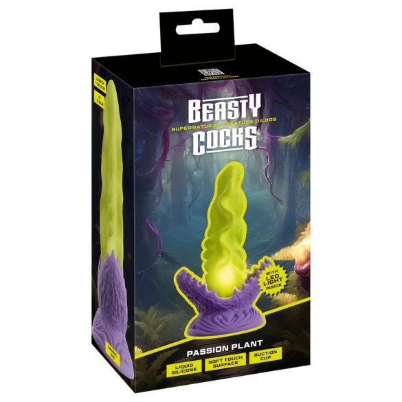 Beasty Cocks - consolador luminoso - silicona verde