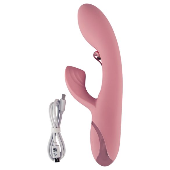 Beau Coeur Avenor - vibrador de punto G con lengüeta y brazo para el clítoris (rosa)