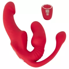   You2Toys Strapless - arnés con vibrador triple sin correas (rosa)