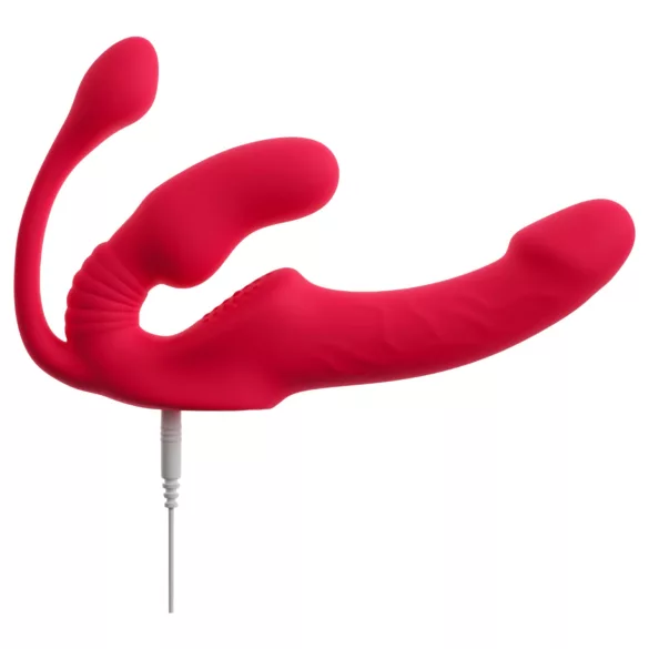 You2Toys Strapless - arnés con vibrador triple sin correas (rosa)