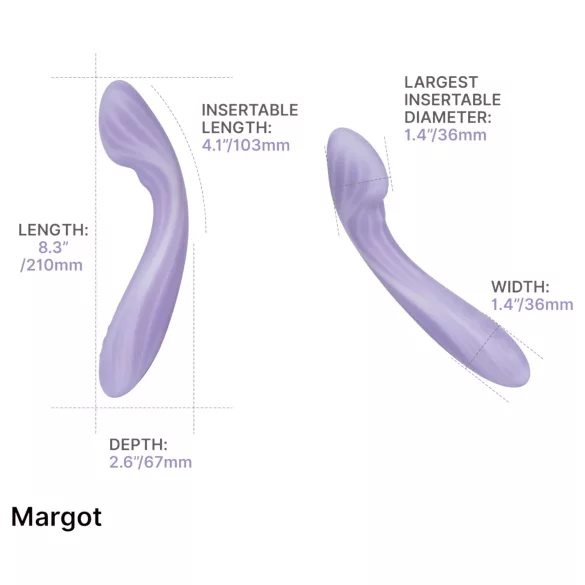 Svakom Margot - vibrador punto G doble motor - silicona lila