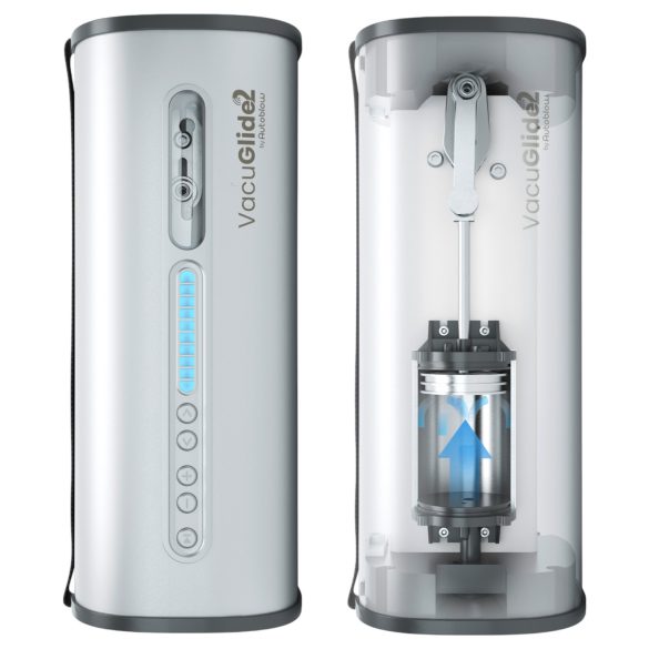 VacuGlide 2 - masturbador automático para hombre - lujo - plateado