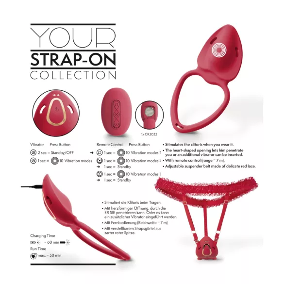 You2Toys - Estimulador de clítoris vibrador portátil (rojo)