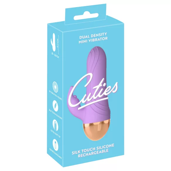Cuties - mini vibrador de clítoris con brazo, recargable y resistente al agua (lila)