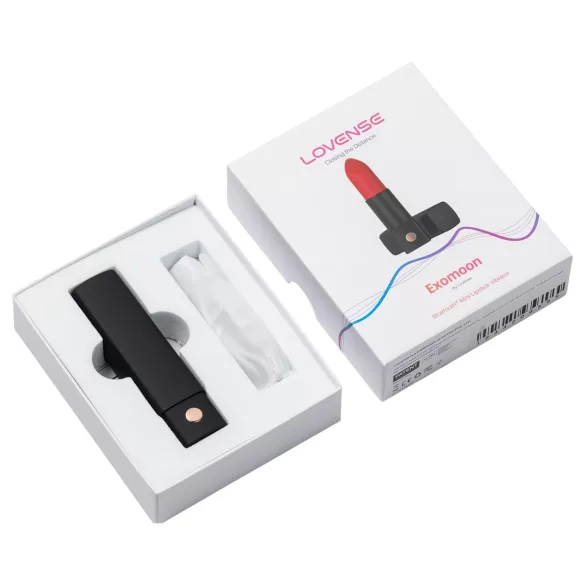 Lovense Exomoon - mini vibrador con forma de pintalabios (negro)