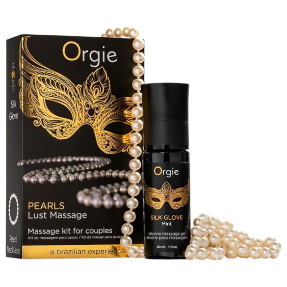 Orgie Pearls Lust - collar y gel de masaje (30 ml)