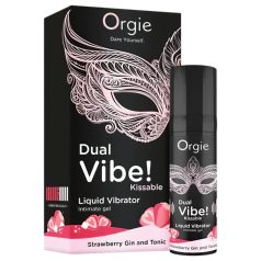   Orgie Dual Vibe - vibrador líquido unisex - Fresa - Gin Tonic (15ml)